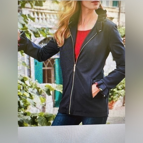 Soft Surroundings Jackets & Blazers - Soft Surroundings Philomena Jacket Ruffle Collar Floral Lined Black Gold size M.